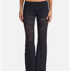 Nightcap charcoal Spanish fan lace bell bottoms size 4